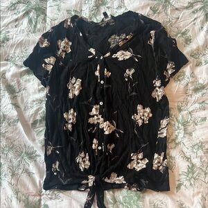 Floral Button-Down Blouse